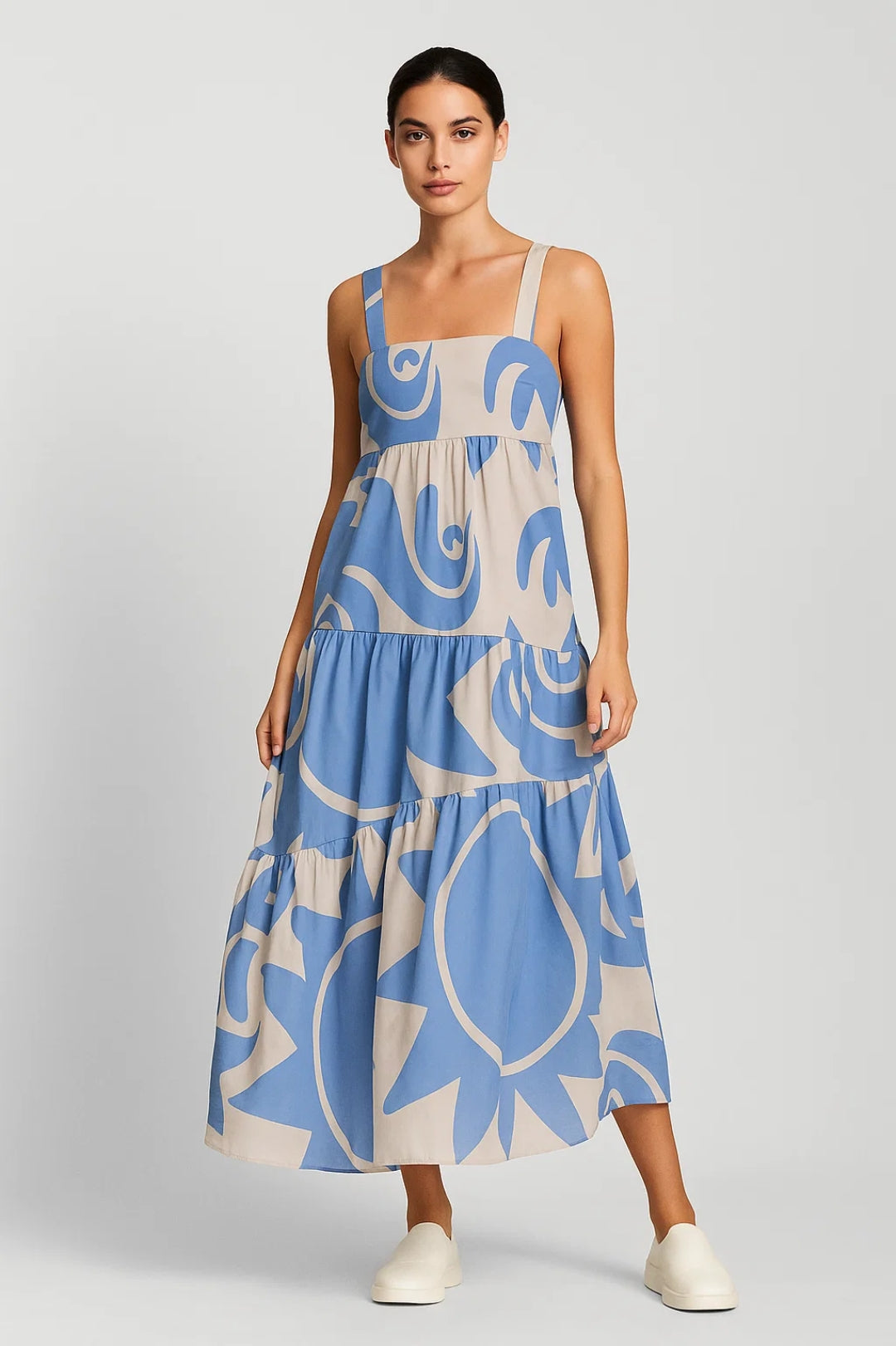 Robe longue imprimée | Robe d’été fluide | Légère et respirante