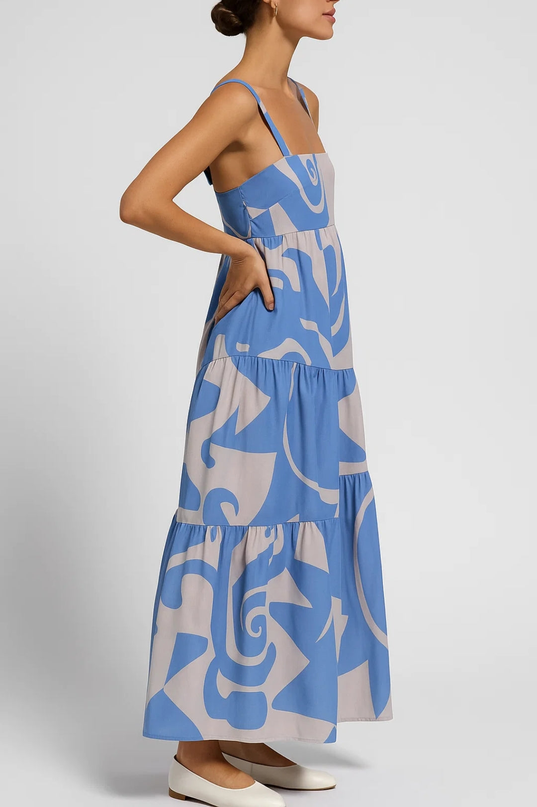 Robe longue imprimée | Robe d’été fluide | Légère et respirante