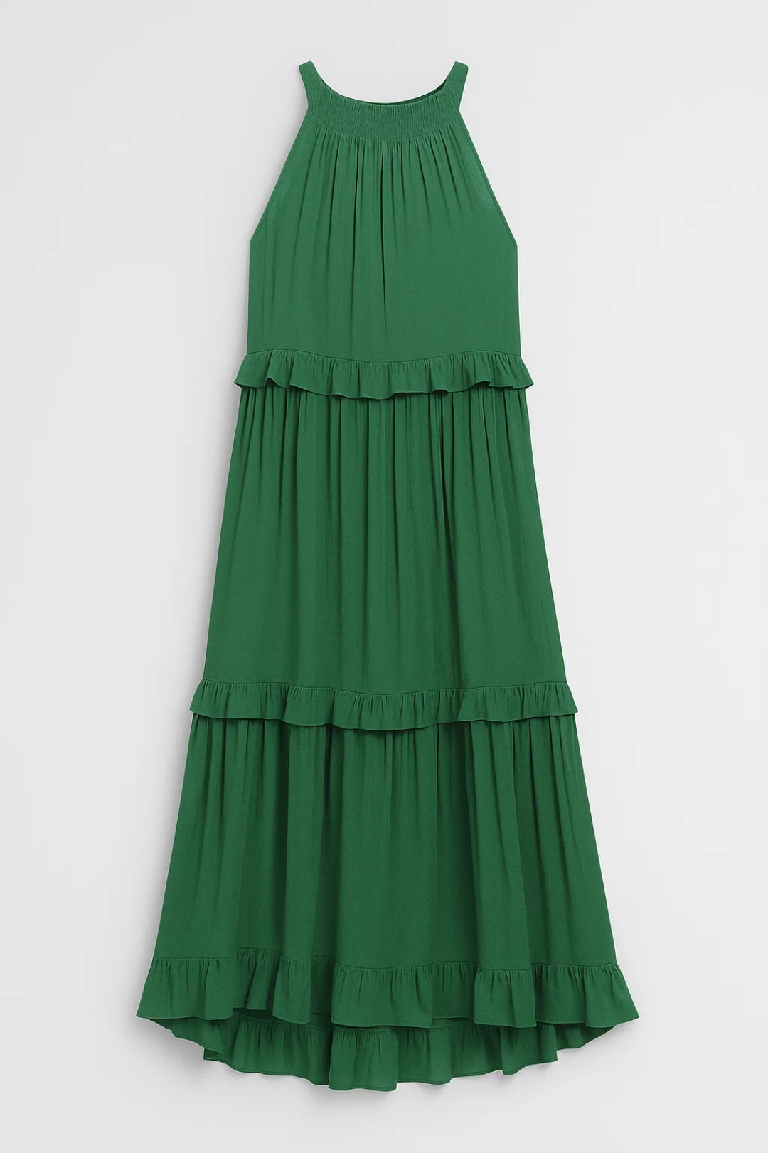 Robe maxi à volants | Robe d’été fluide sans manches | Légère et respirante