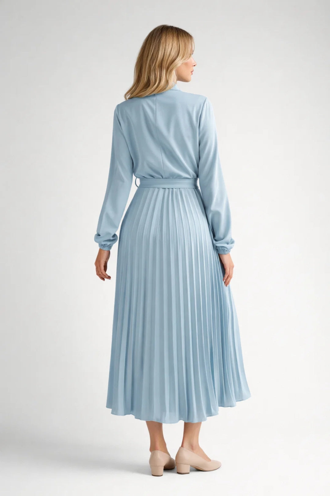 Robe midi Femme | élégante & fluide | jupe plissée pour Printemps