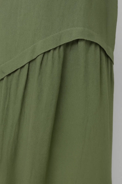 Robe midi ample à poches | Robe décontractée à manches retroussées | Légère et respirante