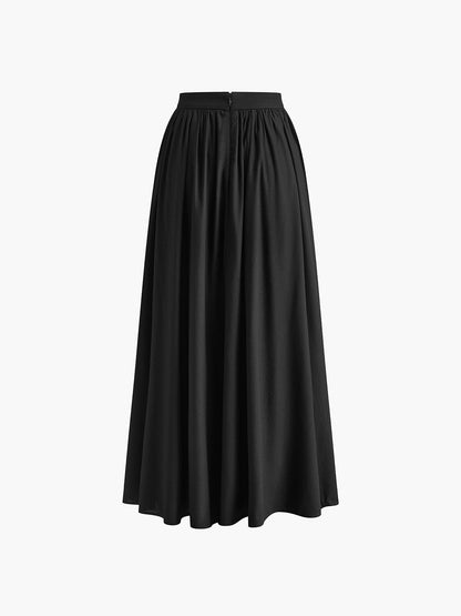 Sophie - Jupe en Lin Longue Élégante Femme avec Taille Élastiquée et Poches