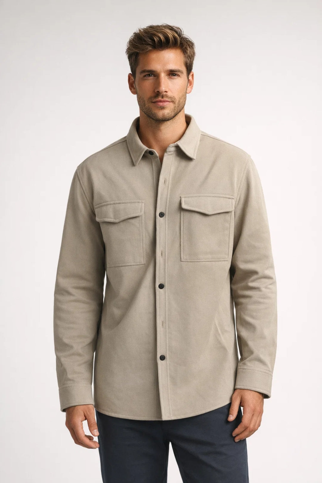 Surchemise Homme | style moderne & coupe structurée | poches poitrine pour Automne