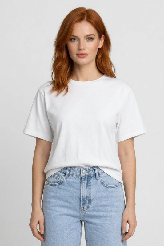 T-Shirt Femme - Col Rond Oversize | Casual Basique