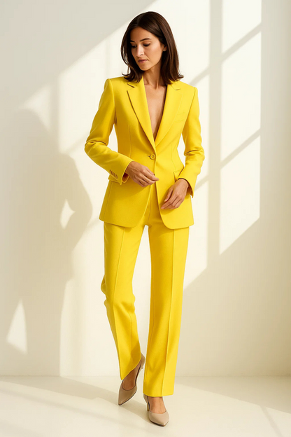 Tailleur Pantalon Femme | Coupe Structurée | Tissu Fluide et Moderne