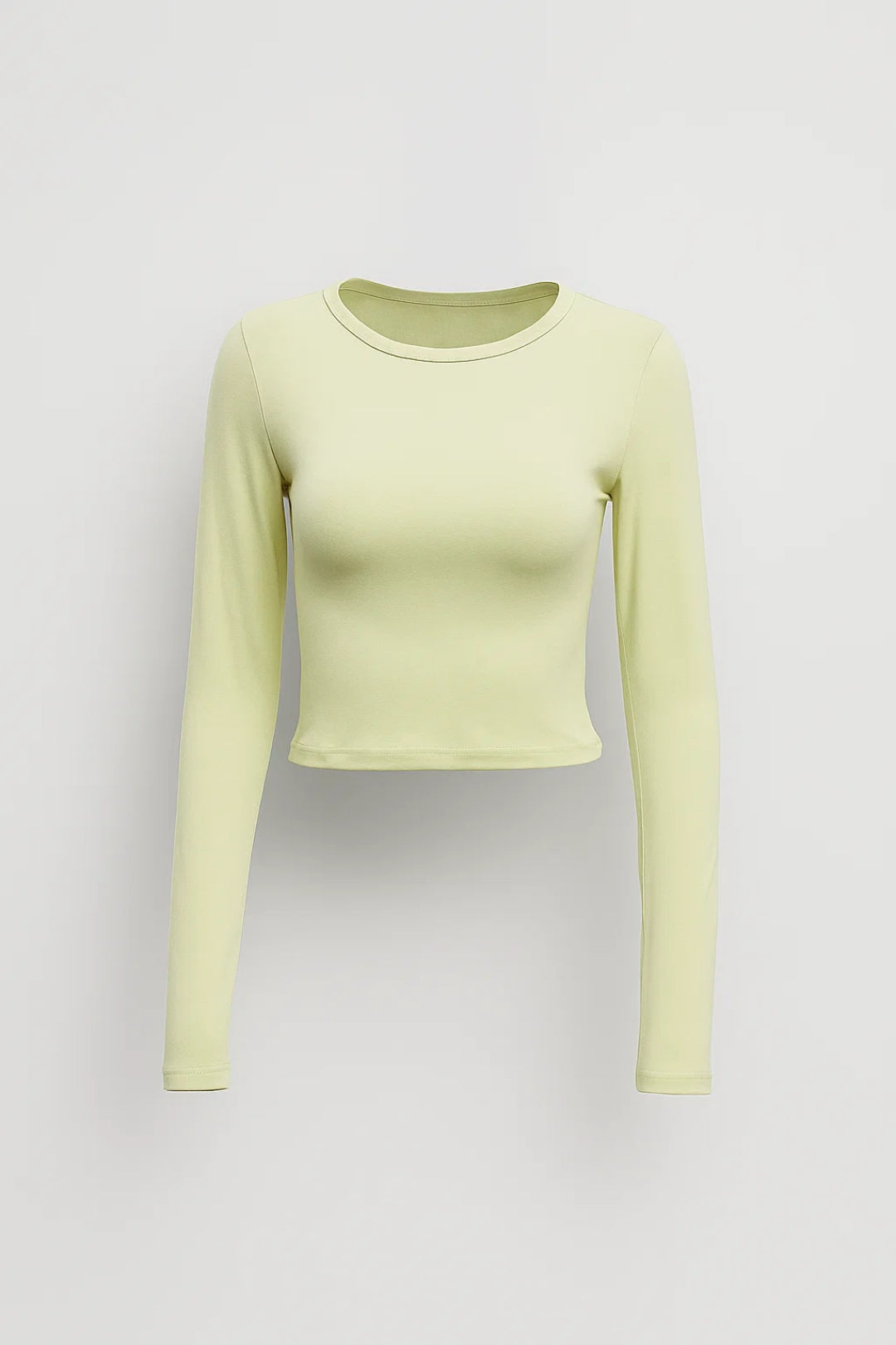 Top Femme - Crop Manches Longues Col Rond Ajusté | Casual