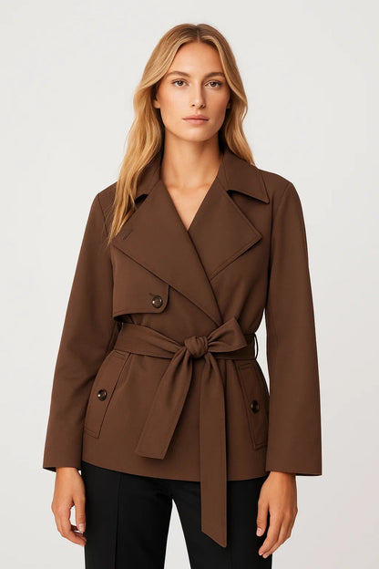 Trench Femme | ceinturé | coupe croisée moderne pour Mi-Saison