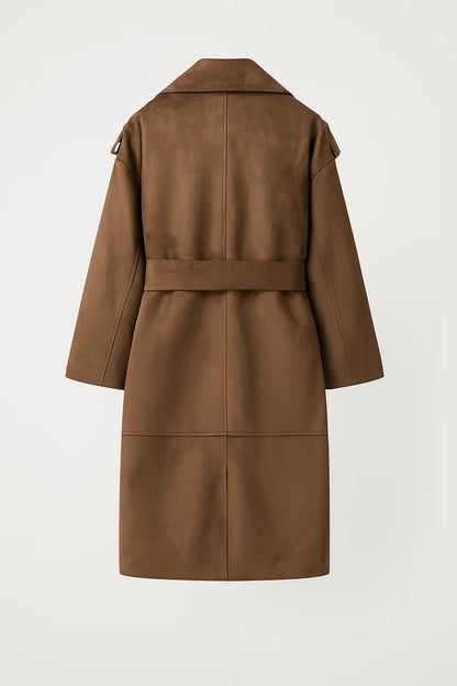Trench Femme | ceinturé | coupe longue croisée pour Hiver