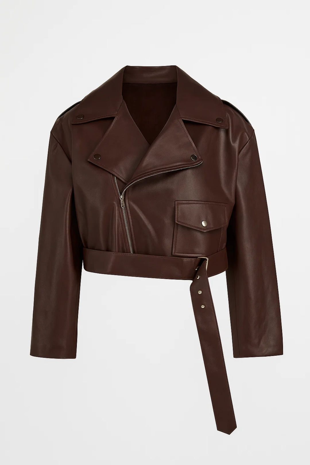 Veste Biker Courte | Blouson ceinturé pour femme | Moderne et Structuré