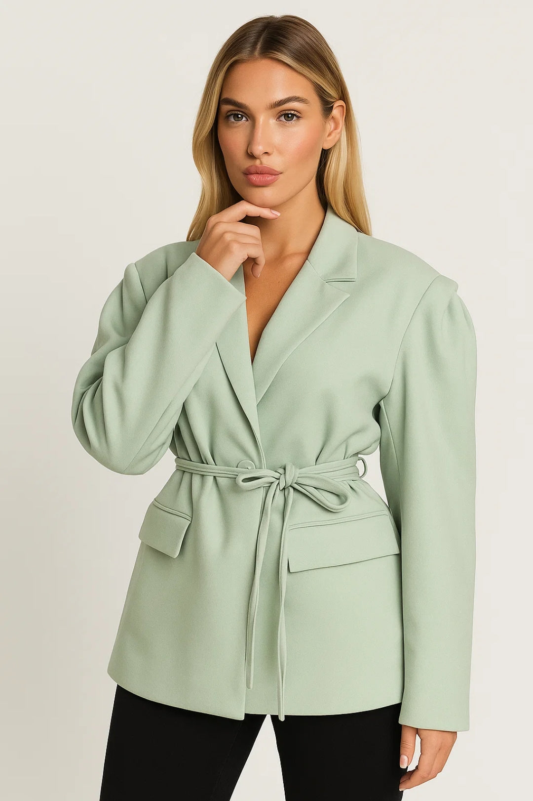 Veste Ceinturée Femme | Blazer Structuré Élégant | Moderne et Polyvalent