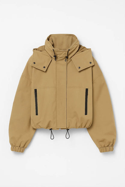 Veste Coupe-Vent Femme | Col Montant Réglable | Légère et Déperlante