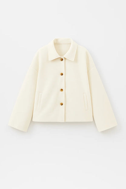 Veste Courte Femme | Blouson Minimaliste à Boutons | Élégant et Décontracté