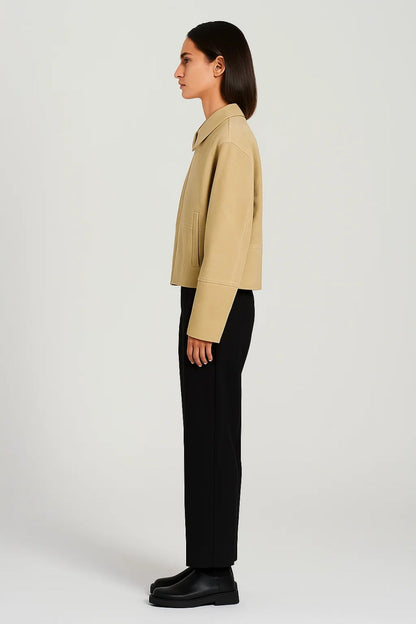 Veste Courte Femme | Suède Synthétique | Zip Frontale Stylée