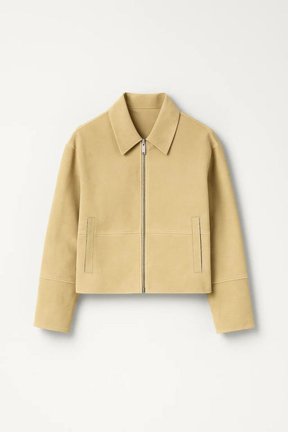 Veste Courte Femme | Suède Synthétique | Zip Frontale Stylée