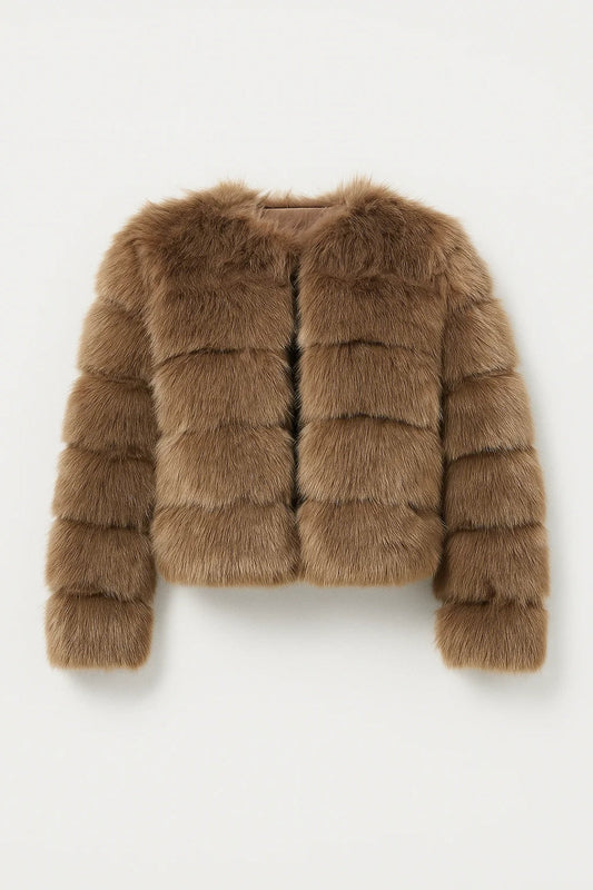 Veste Courte en Fausse Fourrure | Veste femme | Douce et Élégante