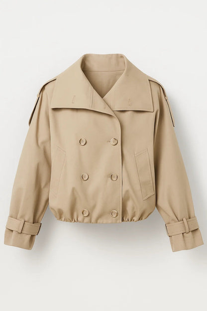 Veste Croppée Style Trench | Veste femme | Structurée et Tendance