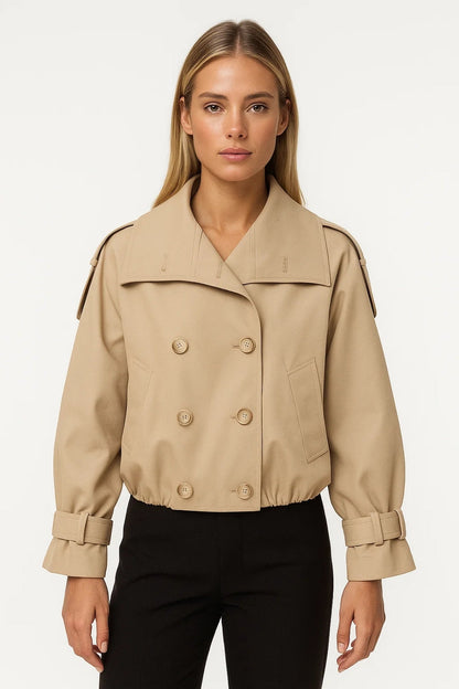 Veste Croppée Style Trench | Veste femme | Structurée et Tendance