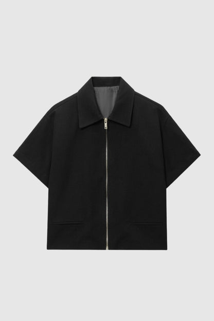 Veste Femme - Courte Zippée avec Col Revers | Casual