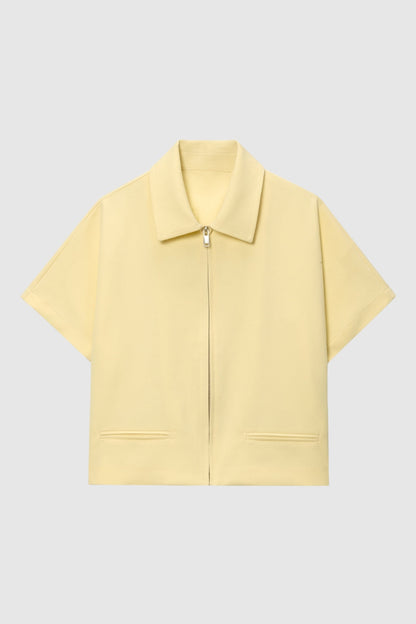 Veste Femme - Courte Zippée avec Col Revers | Casual