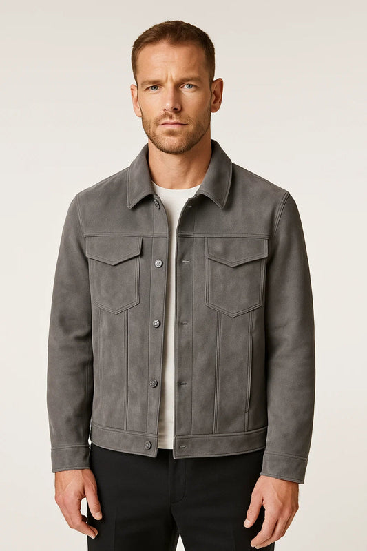 Veste Homme | style court | design épuré et texturé pour Mi-Saison