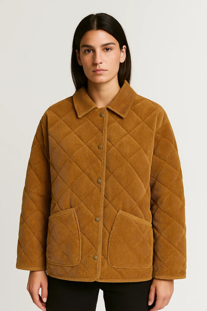 Veste Matelassée | Velours Côtelé | Idéale pour l’Automne