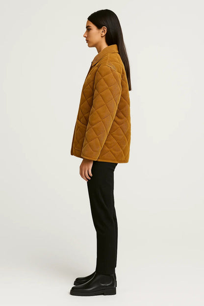 Veste Matelassée | Velours Côtelé | Idéale pour l’Automne