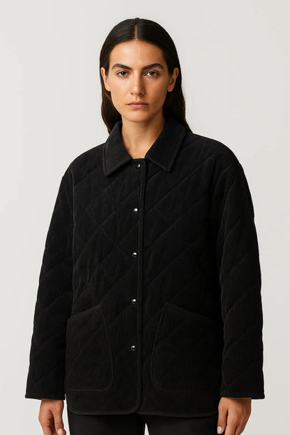 Veste Matelassée | Velours Côtelé | Idéale pour l’Automne