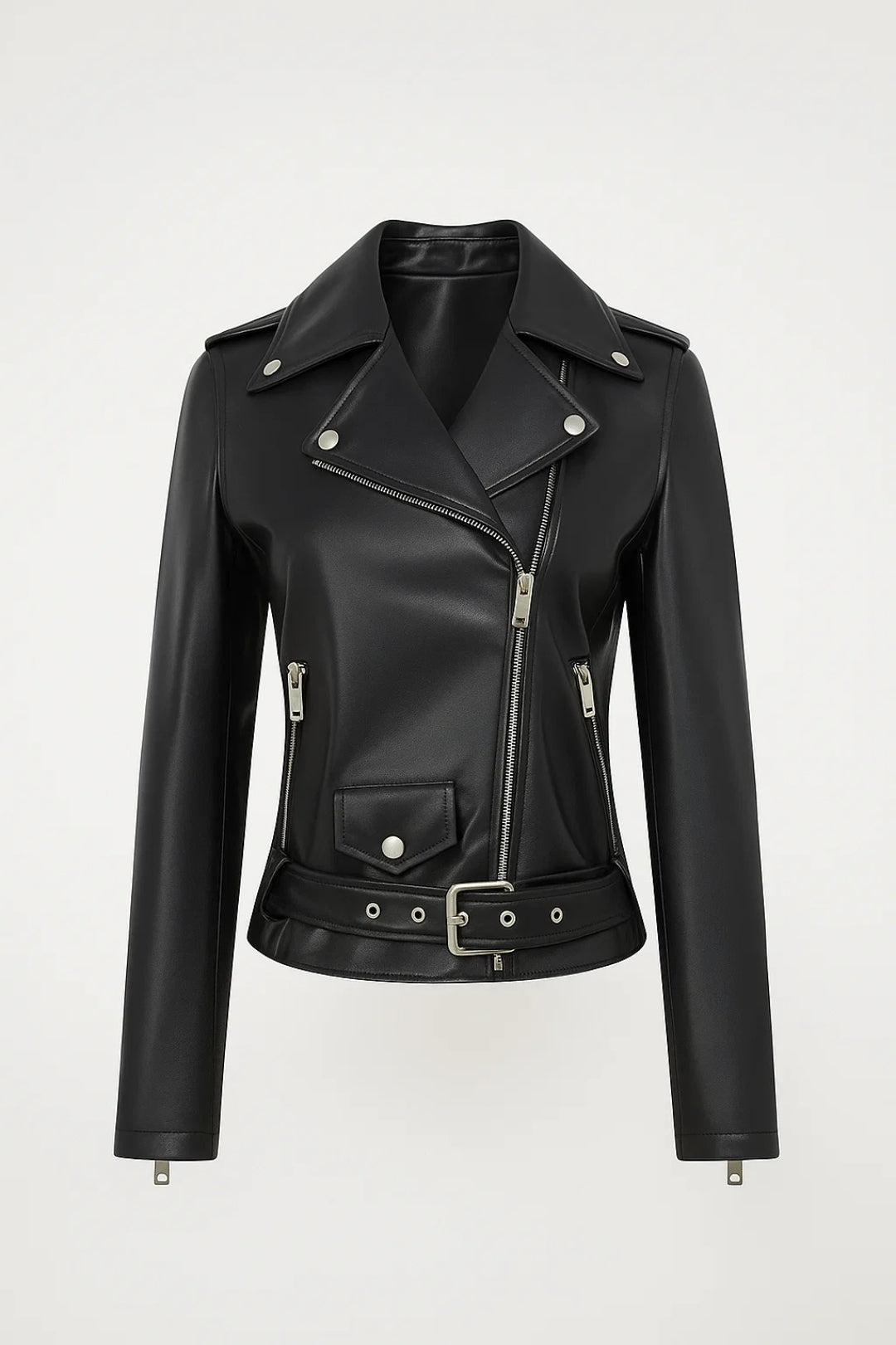 Veste Motard Classique | Blouson zippé pour femme | Style Urbain et Structuré