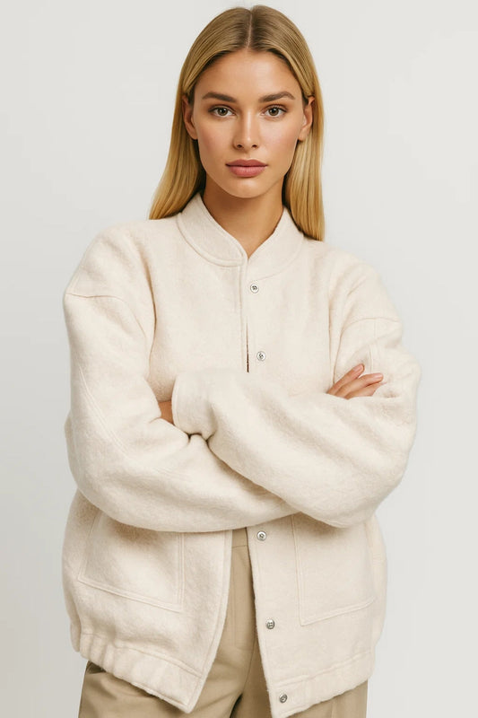 Veste Oversize Femme | Blouson Boutonné Décontracté | Léger et Respirant