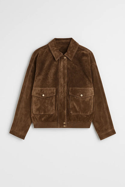 Veste Surchemise Décontractée | Blouson à poches plaquées pour femme | Confort et Style Minimaliste