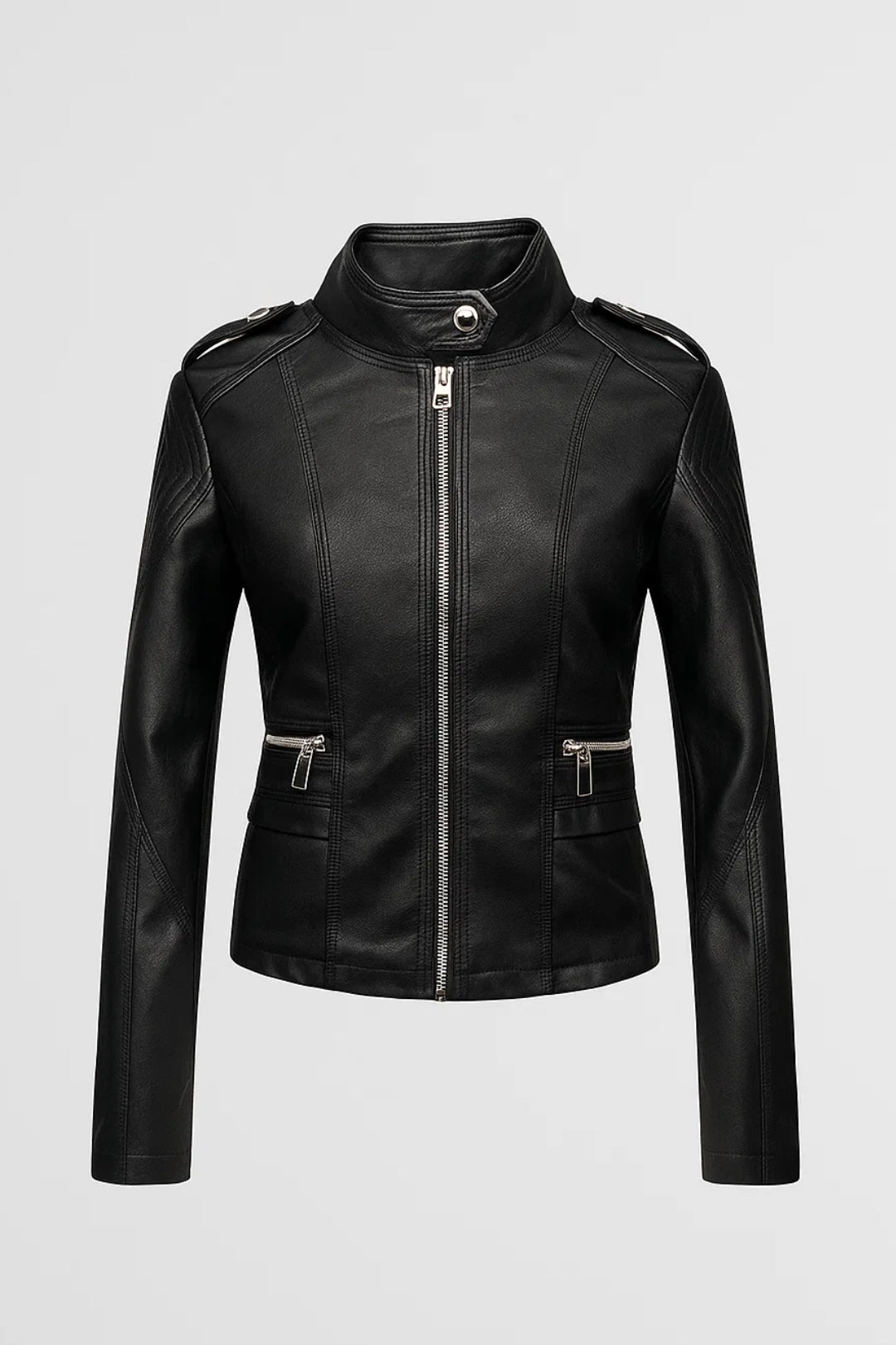 Veste Zippée Femme | Blouson Cintré Style Biker | Élégant et Urbain
