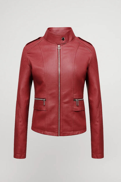 Veste Zippée Femme | Blouson Cintré Style Biker | Élégant et Urbain