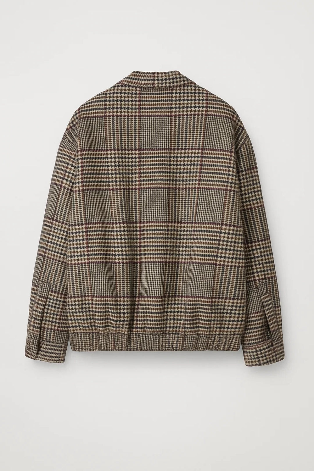 Veste à carreaux style prince-de-galles | Blouson boutonné pour femme | Élégance rétro revisitée