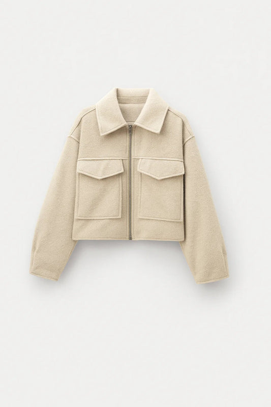 Veste courte Automne | Blouson structuré à poches | Minimaliste et moderne