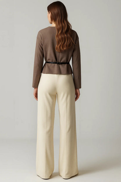 Veste courte croisée avec ceinture fine | Élégante et polyvalente