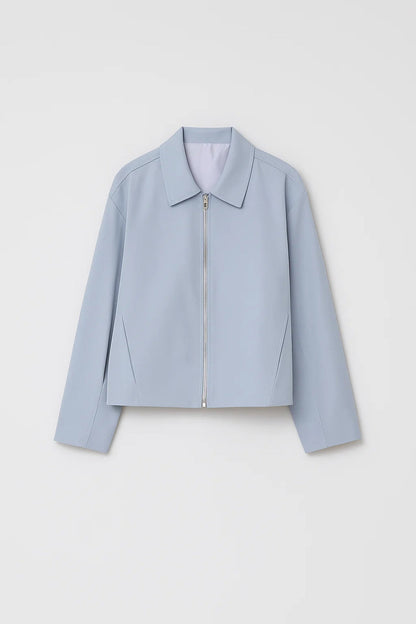 Veste courte zippée | Veste minimaliste pour femme | Légère et respirante