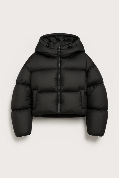 Veste matelassée Hiver | Manteau court à capuche | Léger et confortable