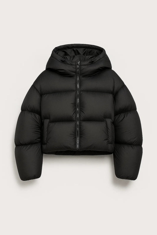 Veste matelassée Hiver | Manteau court à capuche | Léger et confortable