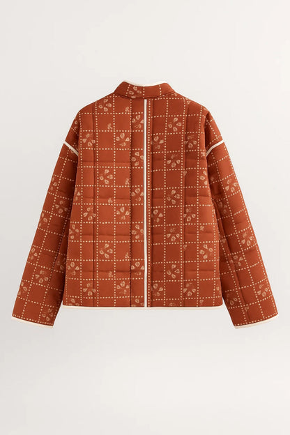 Veste matelassée à motifs géométriques | Blouson léger pour femme | Style décontracté et chaleureux