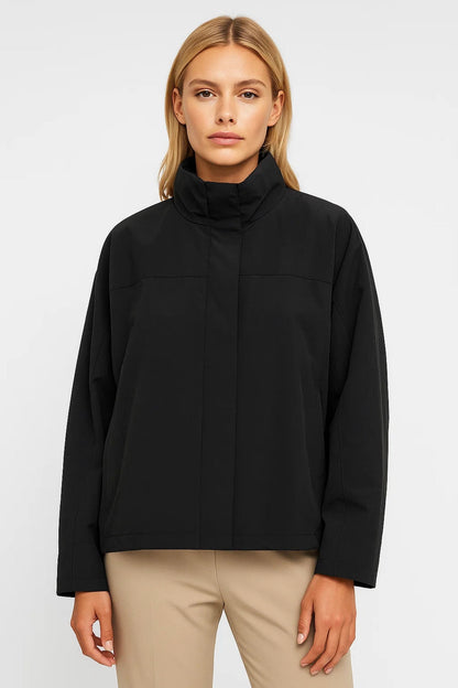 Veste mi-saison Élégante | Blouson à col montant | Léger et structuré