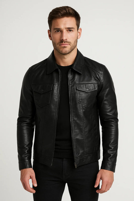 Veste Homme | Zippée Style Motard | Urbaine, Intemporelle et Chaude pour Hiver