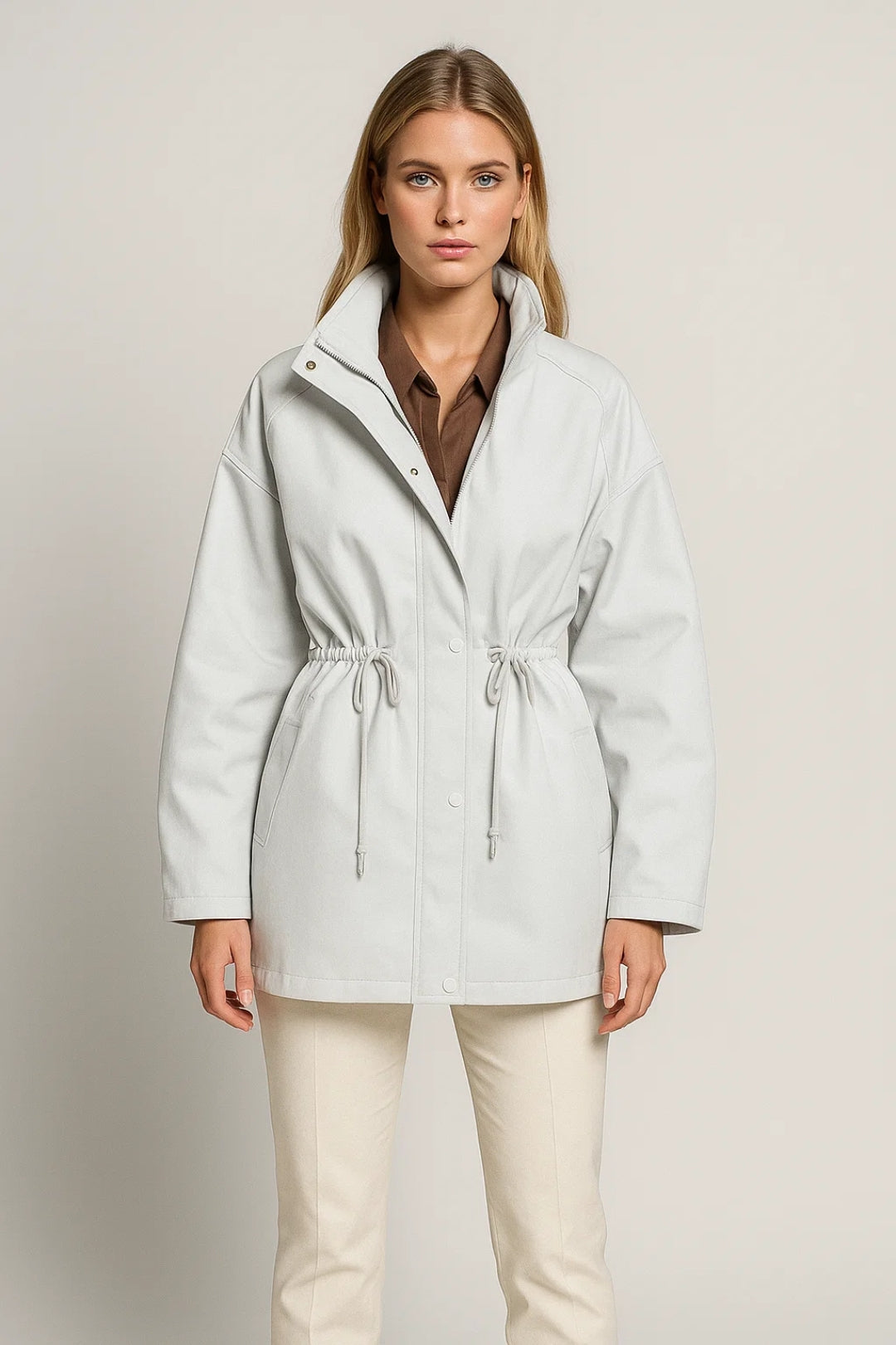 Vestes Mi-Saison | Veste coupe-vent avec cordon à la taille | Fonctionnelle et Stylée