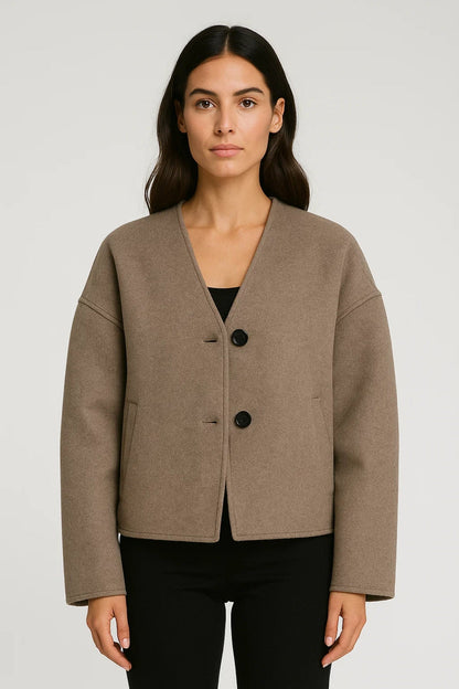 Vestes | Veste Courte à Col V | Moderne | Minimaliste