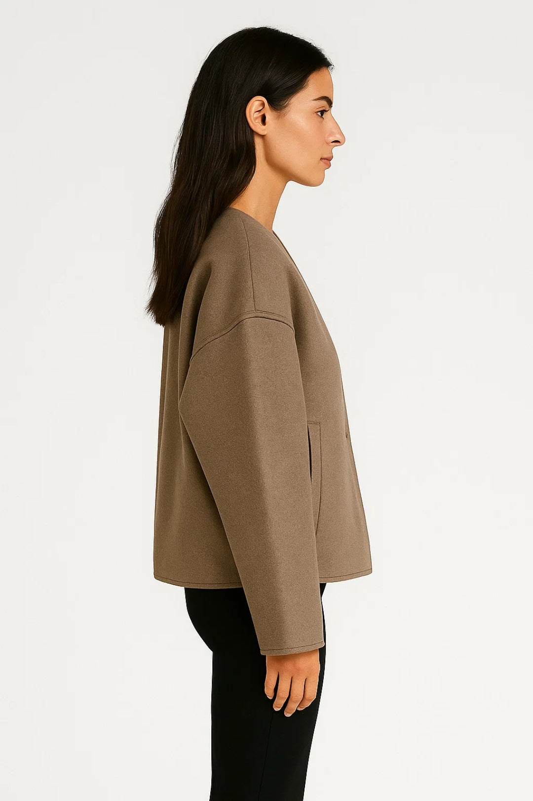 Vestes | Veste Courte à Col V | Moderne | Minimaliste