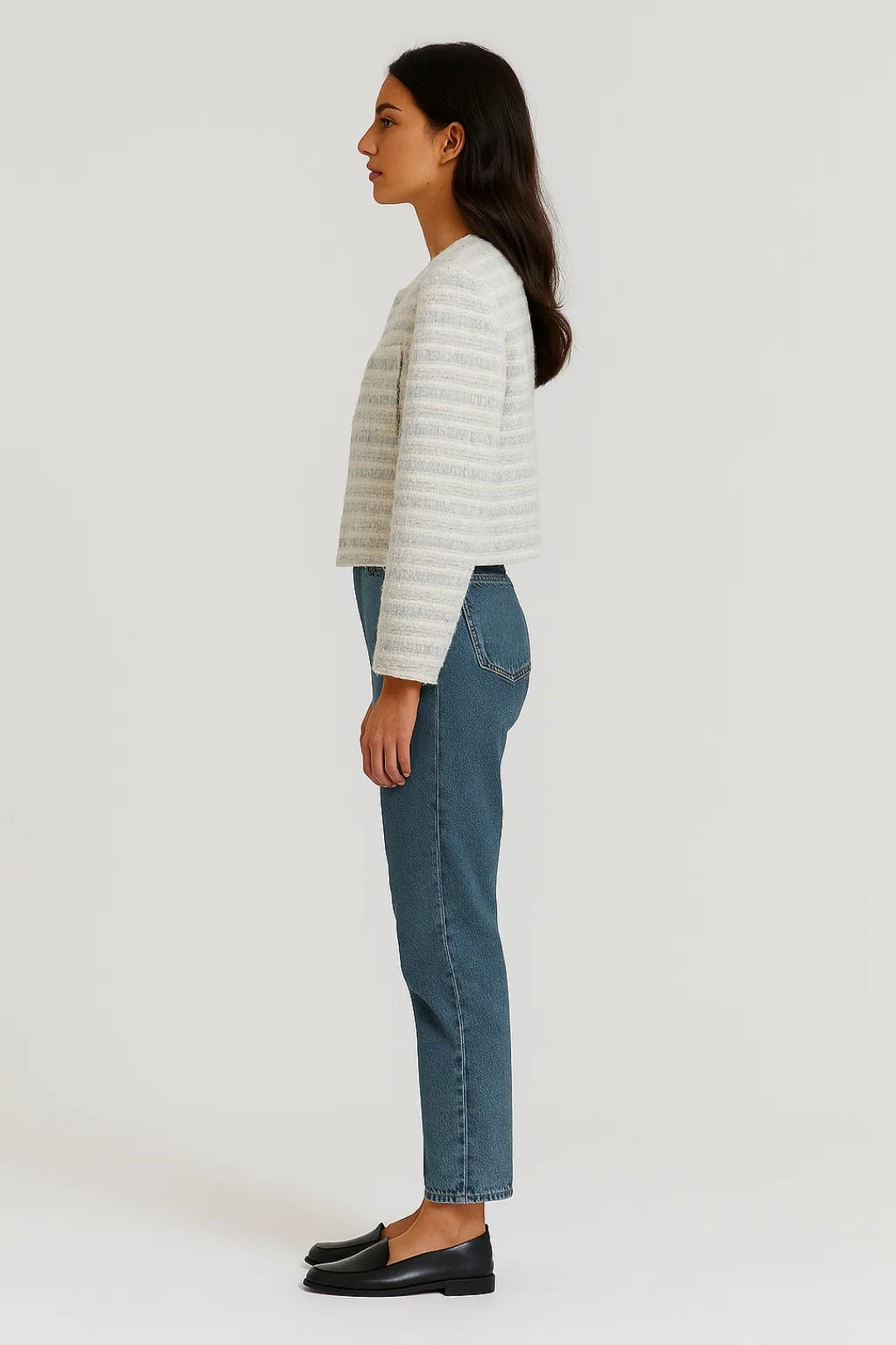 Vestes | Veste Courte en Tweed | Col Rond | Élégante et Féminine