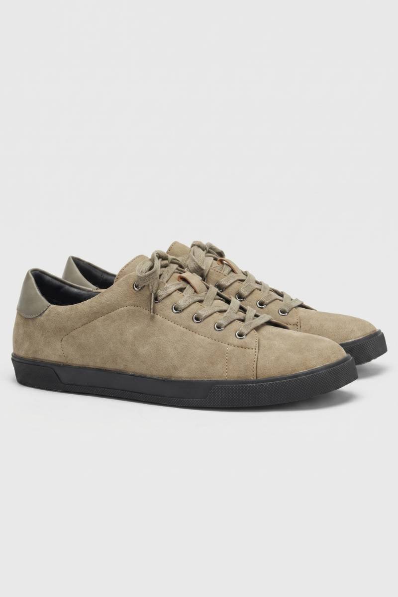 Baskets Homme - Style Minimaliste Lacets Ton sur Ton | Urbain — Vert olive