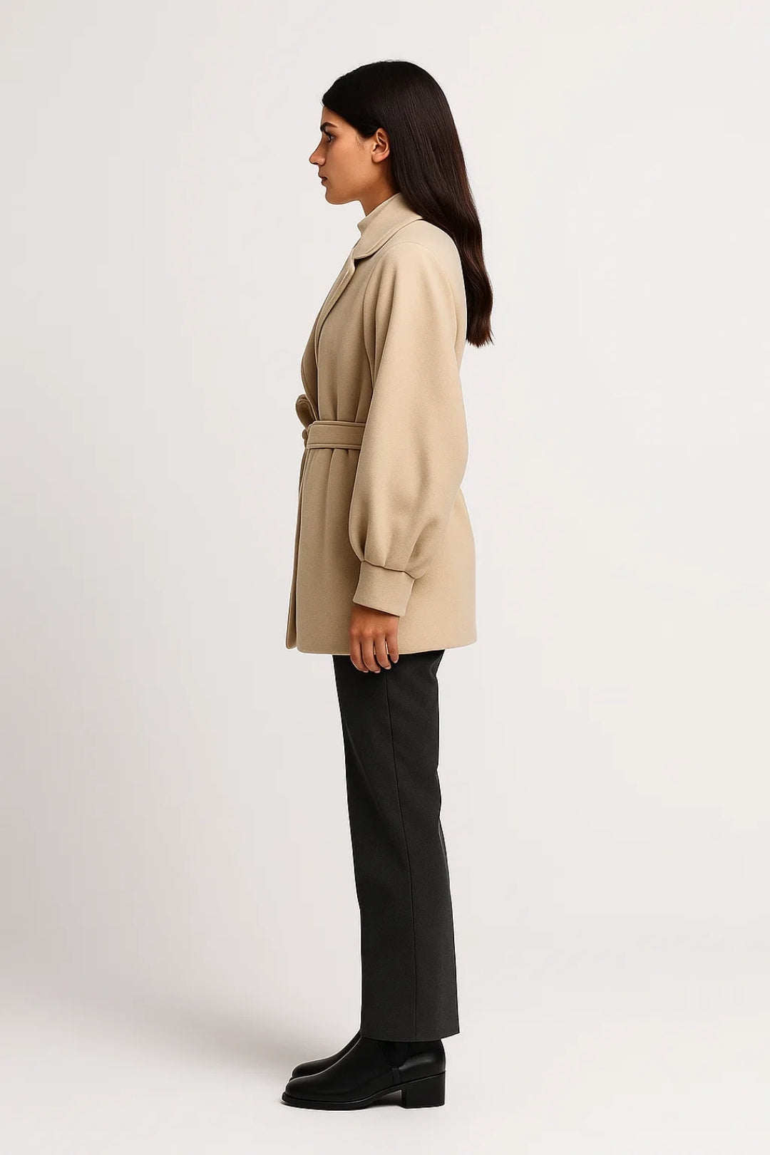 Manteaux Ceinturés | Manteau long mi-saison femme | Élégant et structuré pour un look raffiné