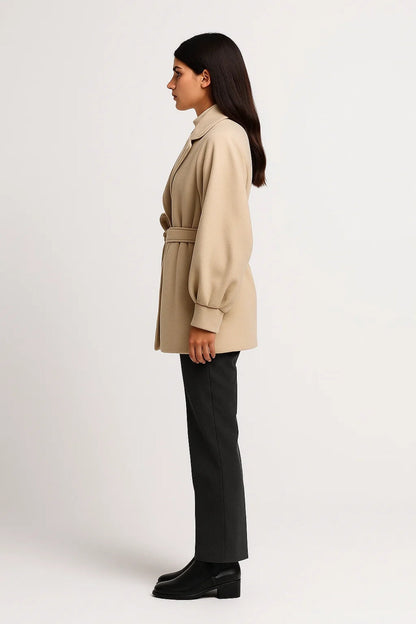 Manteaux Ceinturés | Manteau long mi-saison femme | Élégant et structuré pour un look raffiné