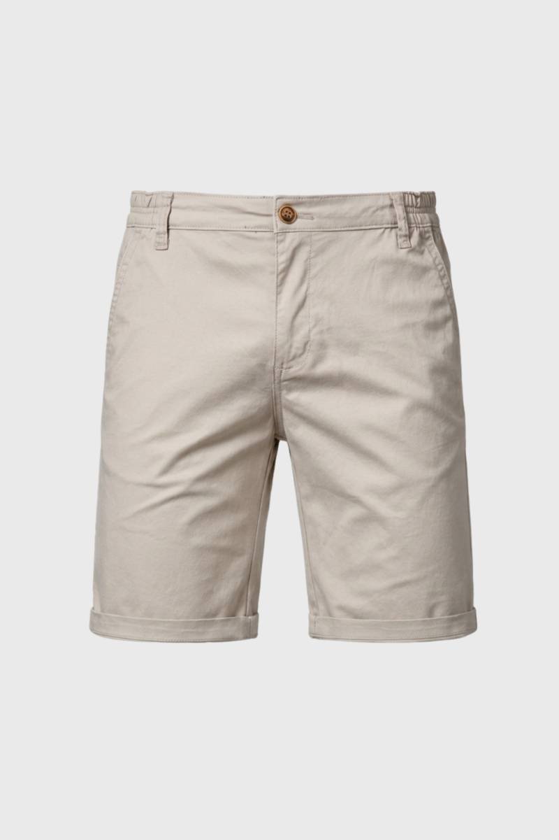 Bermuda Homme - Coupe Classique avec Revers | Polyvalent — Beige