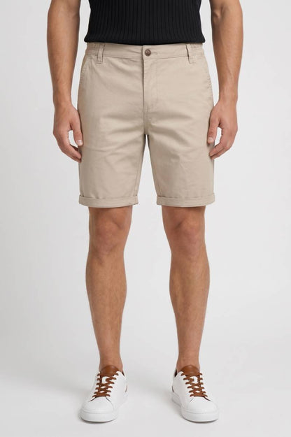 Bermuda Homme - Coupe Classique avec Revers | Polyvalent — Beige